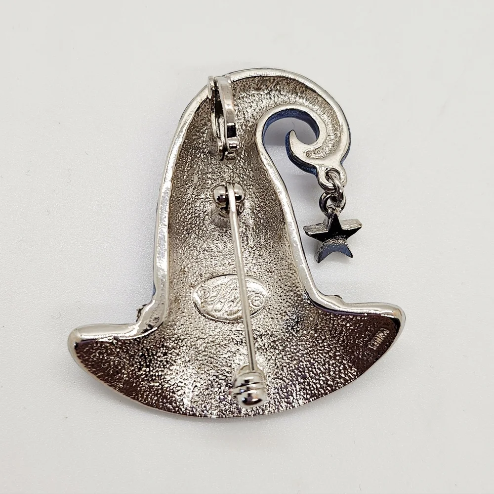 Kirks Folly Stella Magic Witch Hat Rhinestone Brooch Pin Pendant